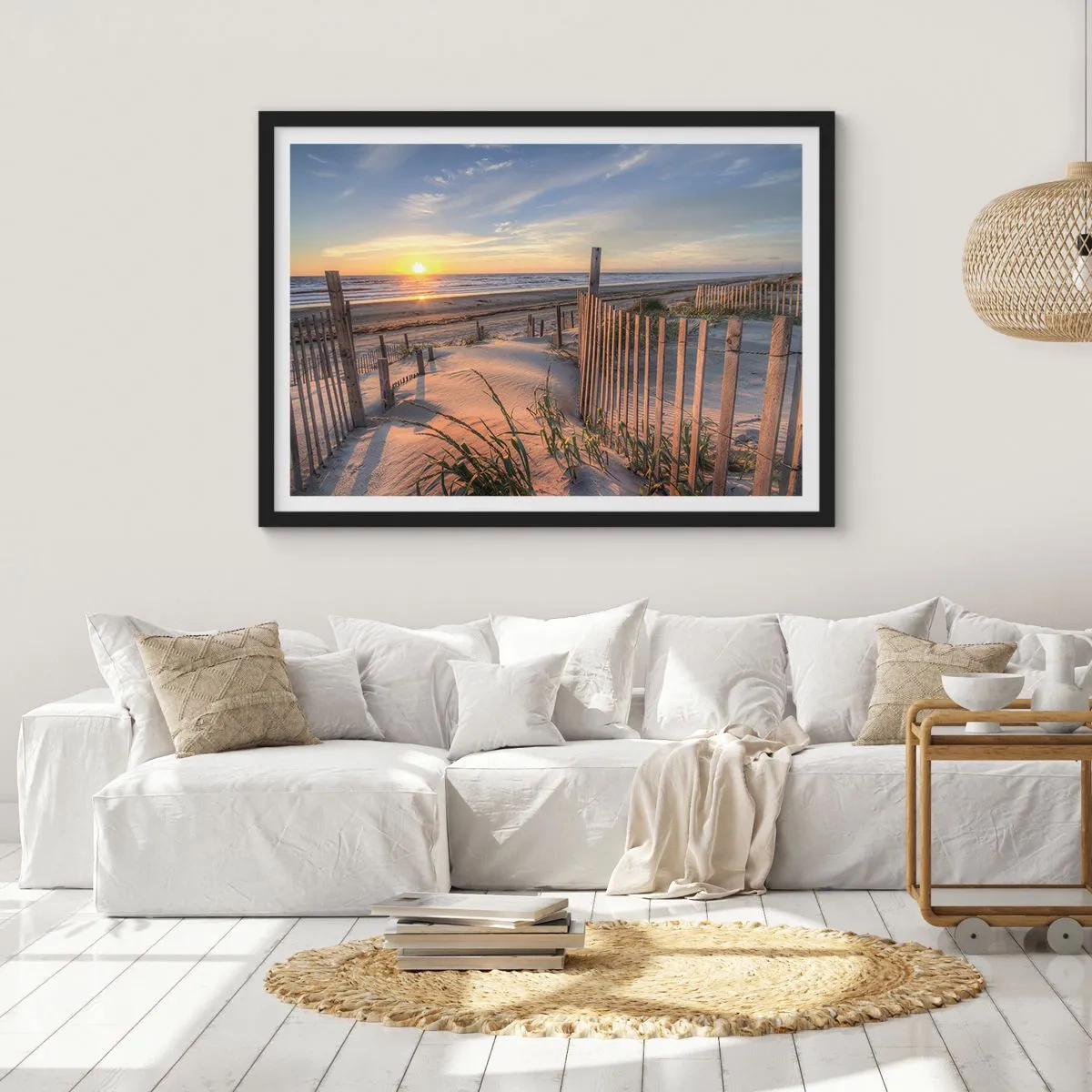 Plagát v čiernom ráme - Odlesk a tieň vetra - 70x50 cm