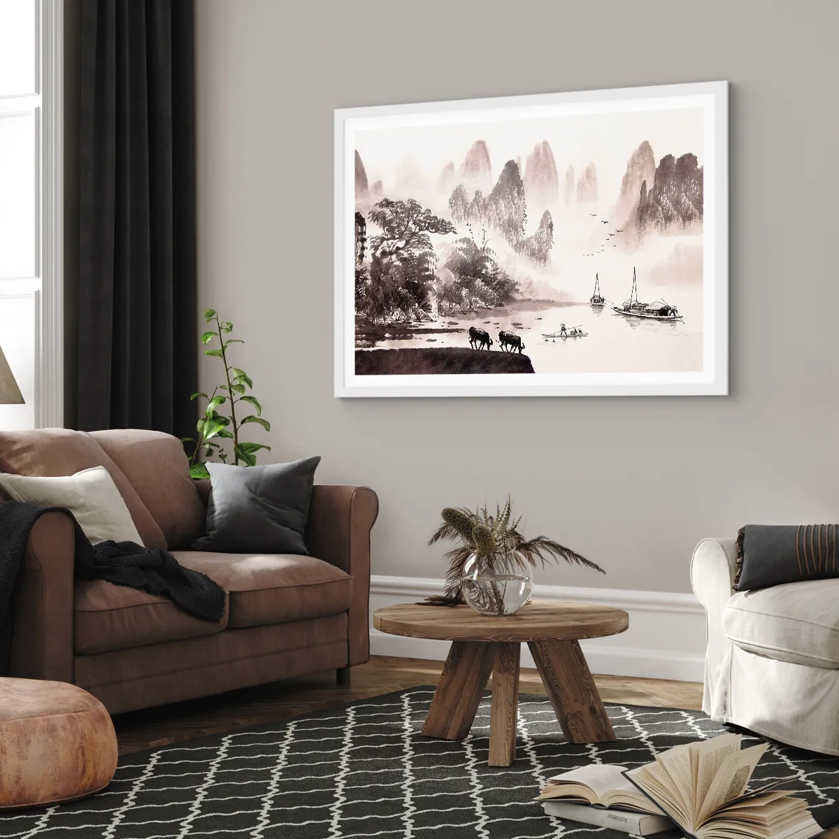 Plagát v bielom ráme - Exotická všednosť Východu - 40x30 cm