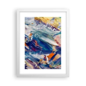 Plagát v bielom ráme - Chaos farieb - 30x40 cm