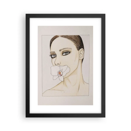 Plagát v čiernom ráme - Symbol elegancie a krásy - 30x40 cm