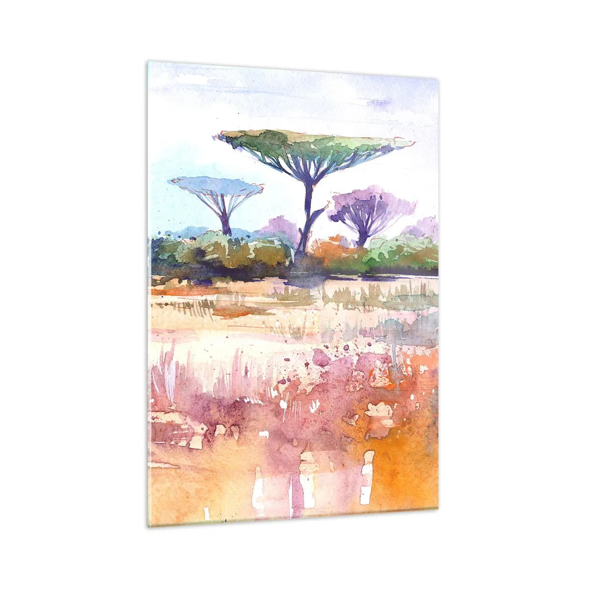 Obraz na skle - Farby savany - 50x70 cm