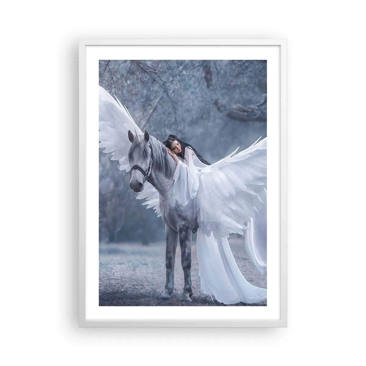 Plagát v bielom ráme - Nadšený okamih - 50x70 cm