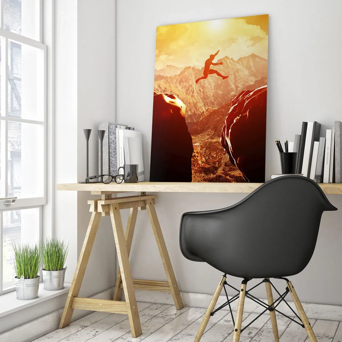 Obraz na skle - Prekročením hraníc - 50x70 cm