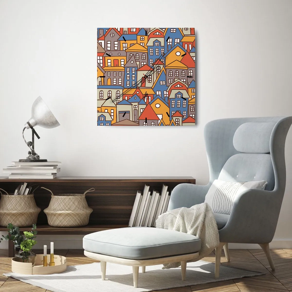 Nástenné hodiny - Za domom dom - 30x30 cm