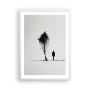 Plagát v bielom ráme - Všetci sa túlame - 50x70 cm