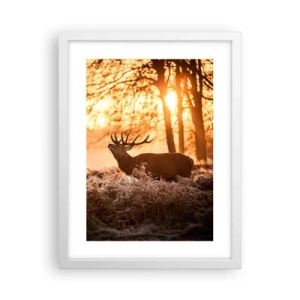 Plagát v bielom ráme - Sen poľovníka - 30x40 cm