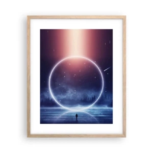 Plagát v ráme zo svetlého duba - Už sú tu... - 40x50 cm