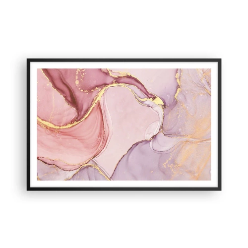 Plagát v čiernom ráme - Maznanie farieb - 91x61 cm