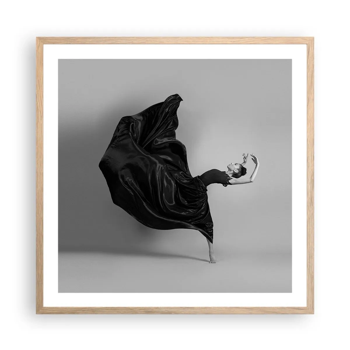 Plagát v ráme zo svetlého duba - Okrídlený hudbou - 60x60 cm