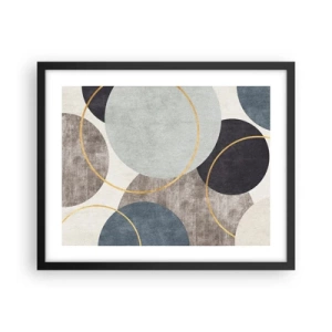 Plagát v čiernom ráme - Kruh za kruhom - 50x40 cm