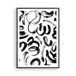 Plagát v čiernom ráme - Čierne na bielom - 70x100 cm
