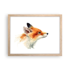 Plagát v ráme zo svetlého duba - Opatrnosti nie je nikdy dosť - 40x30 cm