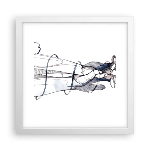 Plagát v bielom ráme - Štúdia o dotyku - 30x30 cm
