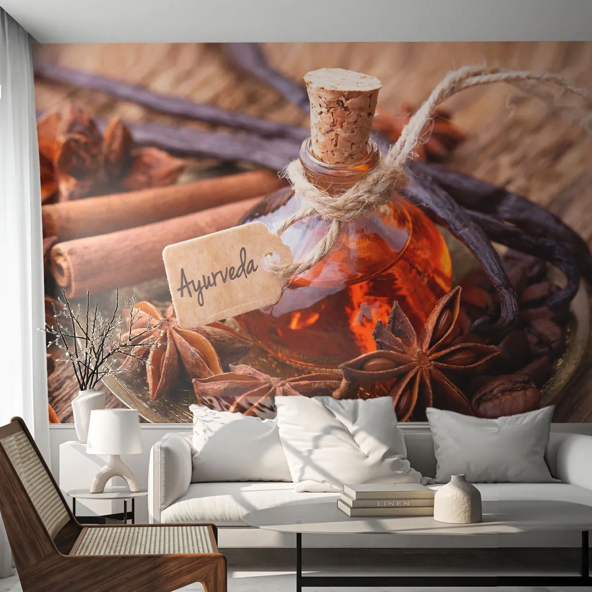 Fototapeta Standard Eco - K jednote tela a ducha - Škorica, Aníz, Vanilkový - 400x280 cm