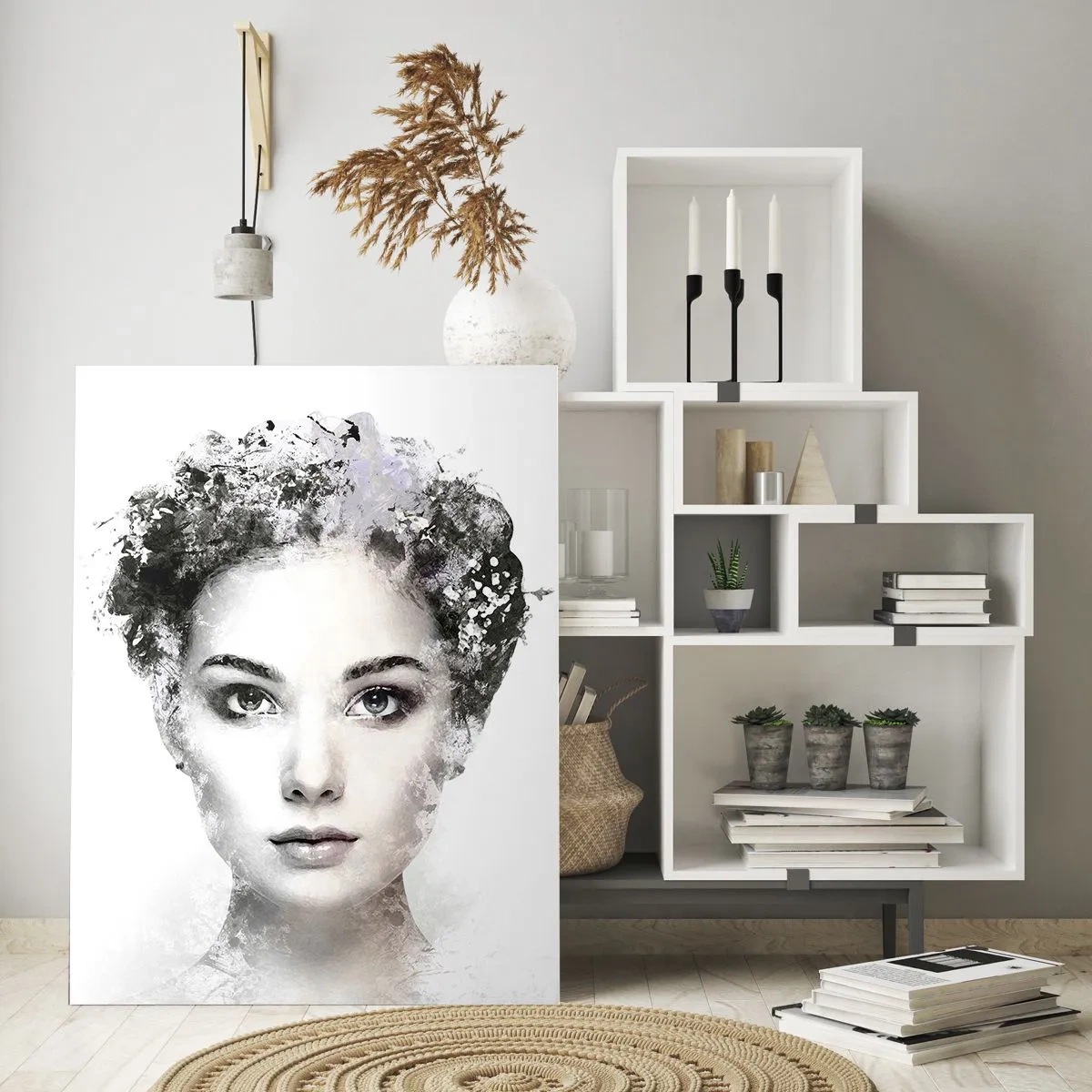 Obraz na skle - Veľmi štýlový portrét - 80x120 cm