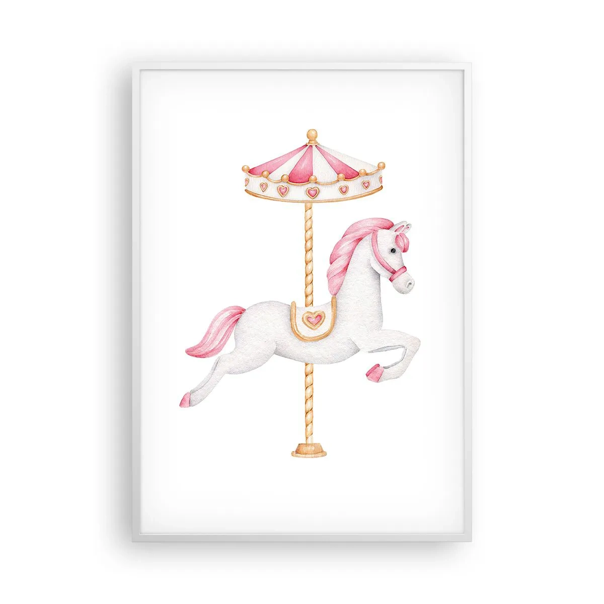 Plagát v bielom ráme - Vyrazil z kopýtka - 70x100 cm