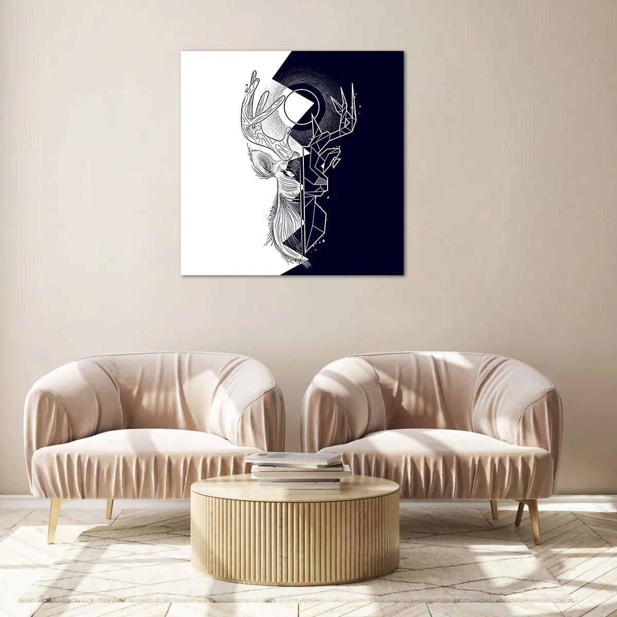 Obraz na skle - Boj a jednota opakov - 70x70 cm