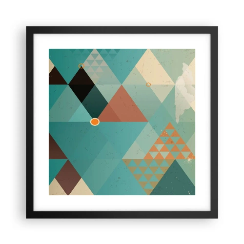 Plagát v čiernom ráme - Jednota mnohosti, mnohosť jednoty - 40x40 cm