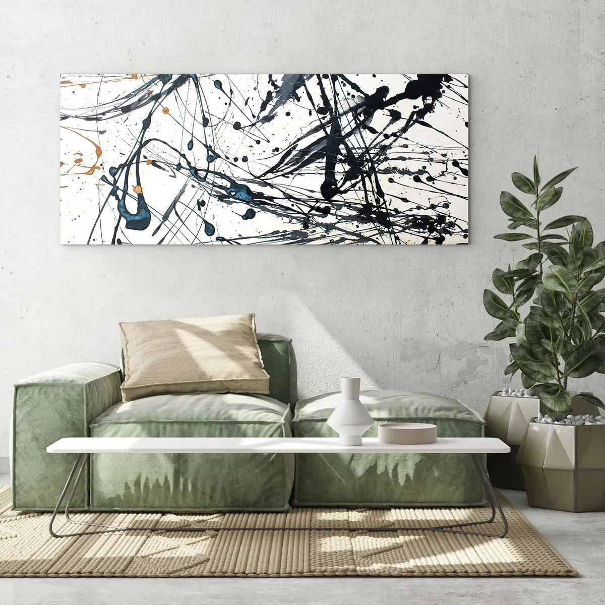 Obraz na skle - So zmyslom alebo bez zmyslu? - 100x40 cm