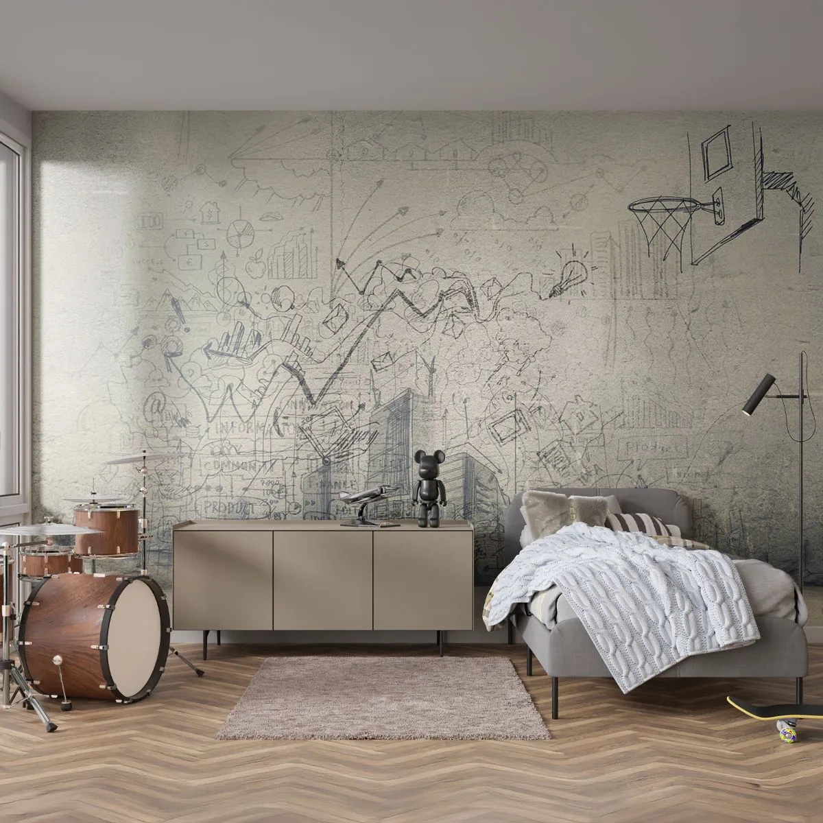 Fototapeta Premium Canvas - Môj skvelý mestský život - Graffiti, Kus, Grafika - 250x175 cm