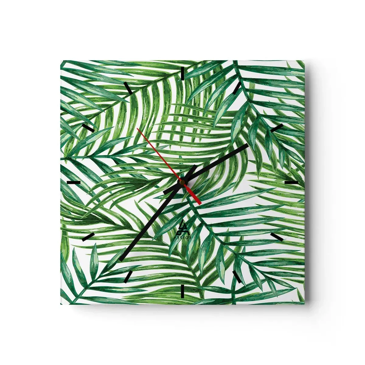 Nástenné hodiny - Pod zeleným baldachýnom - 30x30 cm