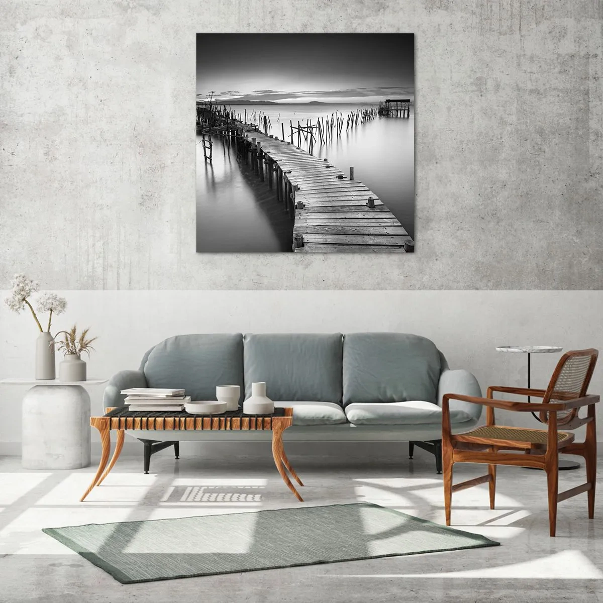 Obraz na skle - Pokoj zabudnutého brehu - 60x60 cm