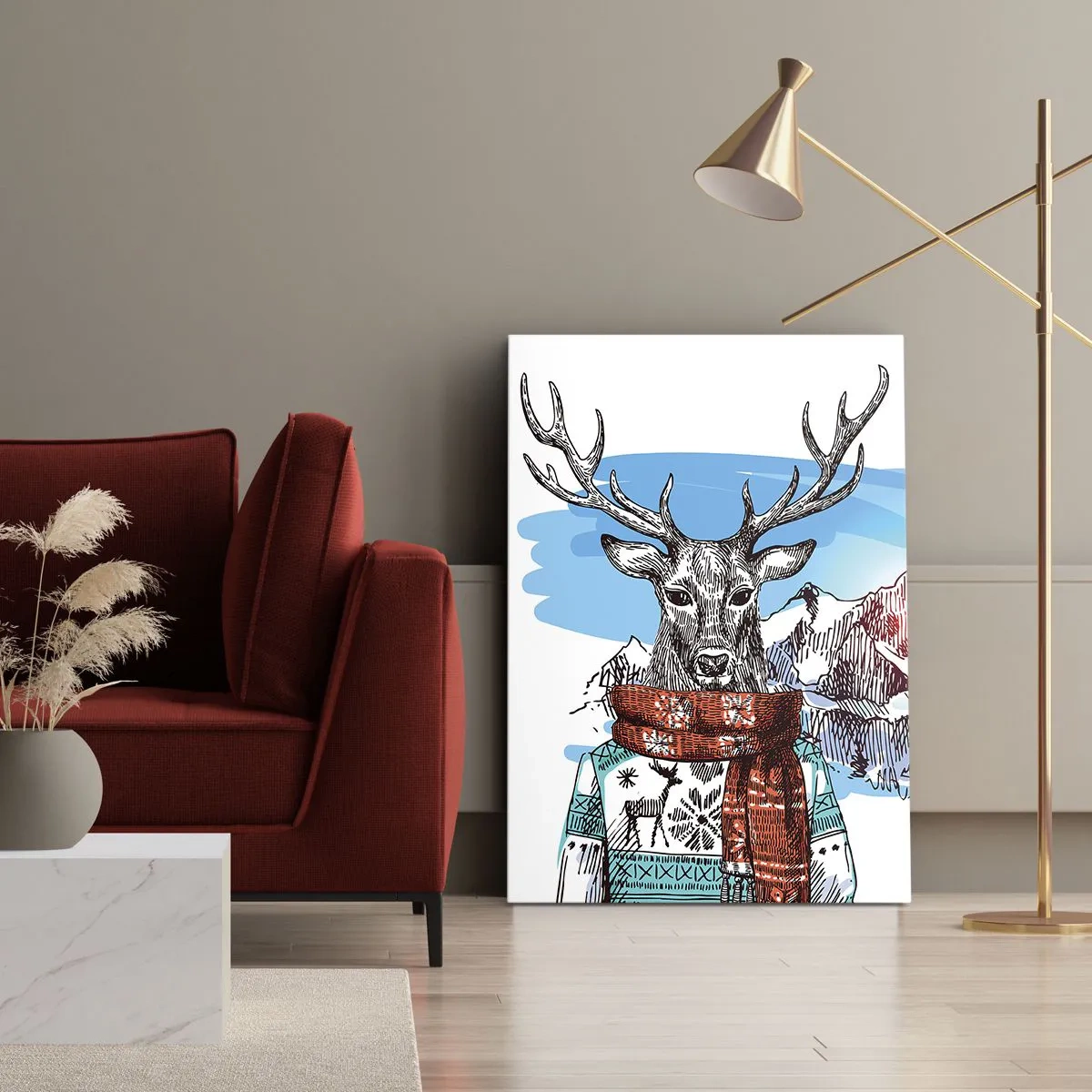 Obraz na plátne - Ani jeleň nemrzne  - 50x70 cm