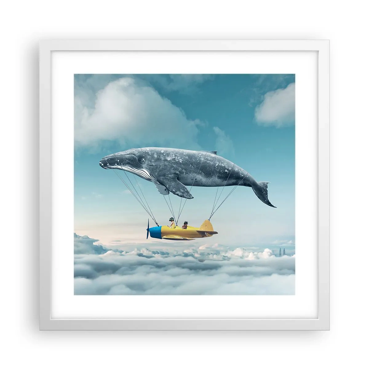 Plagát v bielom ráme - Prečo by nie? - 40x40 cm