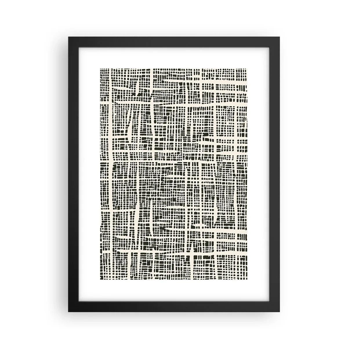 Plagát v čiernom ráme - Tkaná kompozícia - 30x40 cm