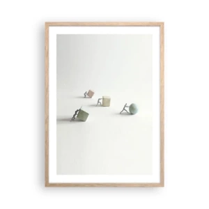 Plagát v ráme zo svetlého duba - Život samotný - 50x70 cm