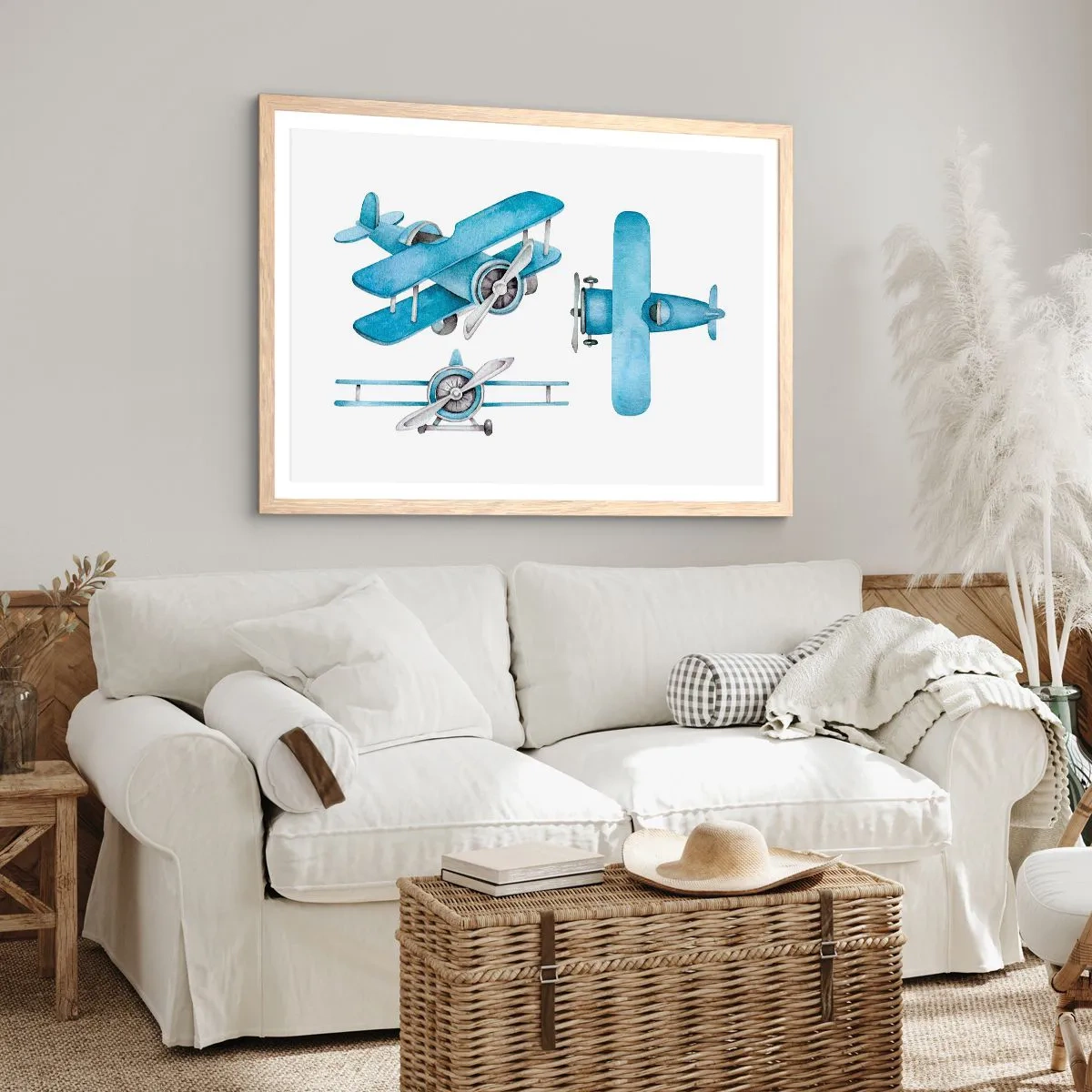 Plagát v ráme zo svetlého duba - Rodený víťaz - 50x40 cm