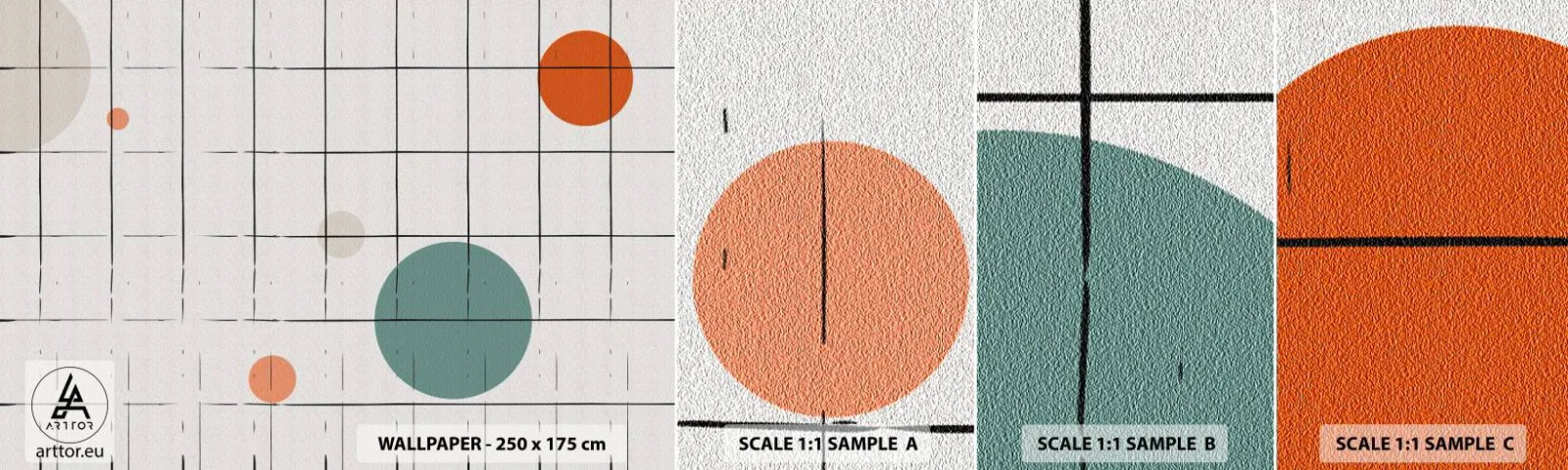 Vzorka Fototapeta Standard Eco - Uväznené. My alebo ony? - Pozadie, Kolesá, Mriežka - 100x30 cm