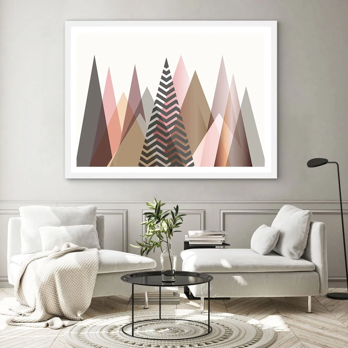 Plagát v bielom ráme - Pyramidálny pohľad - 50x40 cm