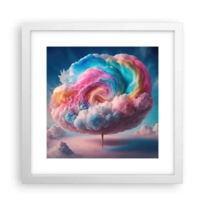 Plagát v bielom ráme - Sen o zábavnom parku - 30x30 cm