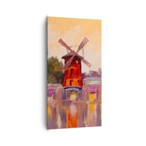 Obraz na plátne - Parížske ikony – Moulin Rouge - 65x120 cm