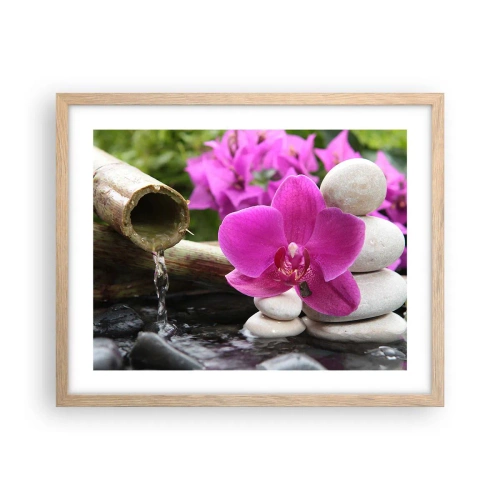 Plagát v ráme zo svetlého duba - Už odpočívaš - 50x40 cm