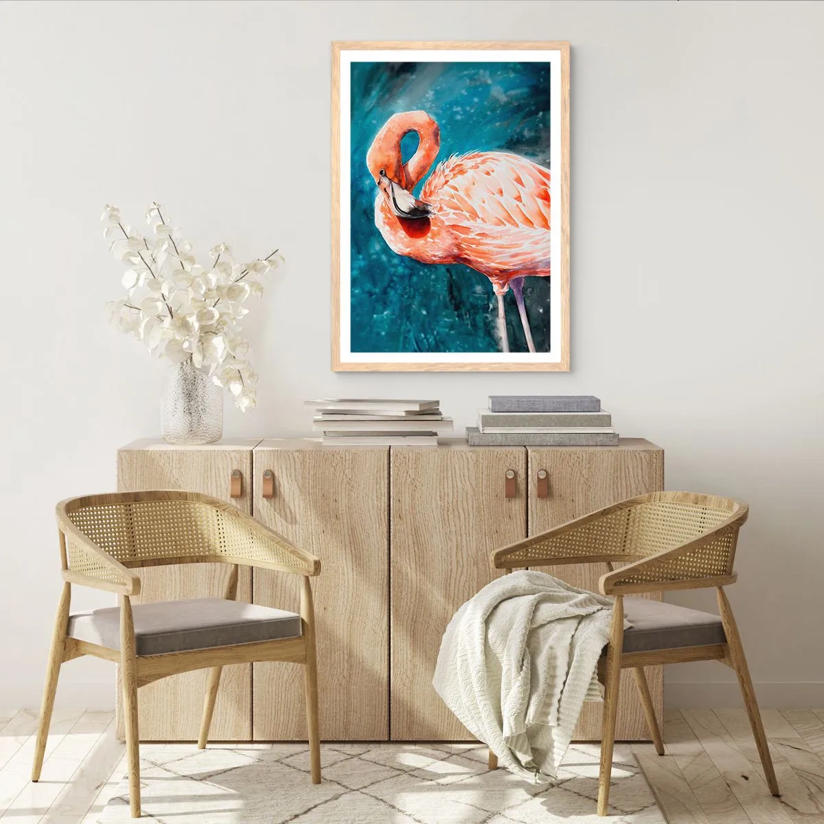 Plagát v ráme zo svetlého duba - Dekoratívne od prírody - 61x91 cm