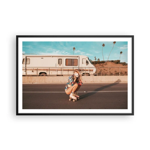 Plagát v čiernom ráme - Usmejte sa! - 91x61 cm