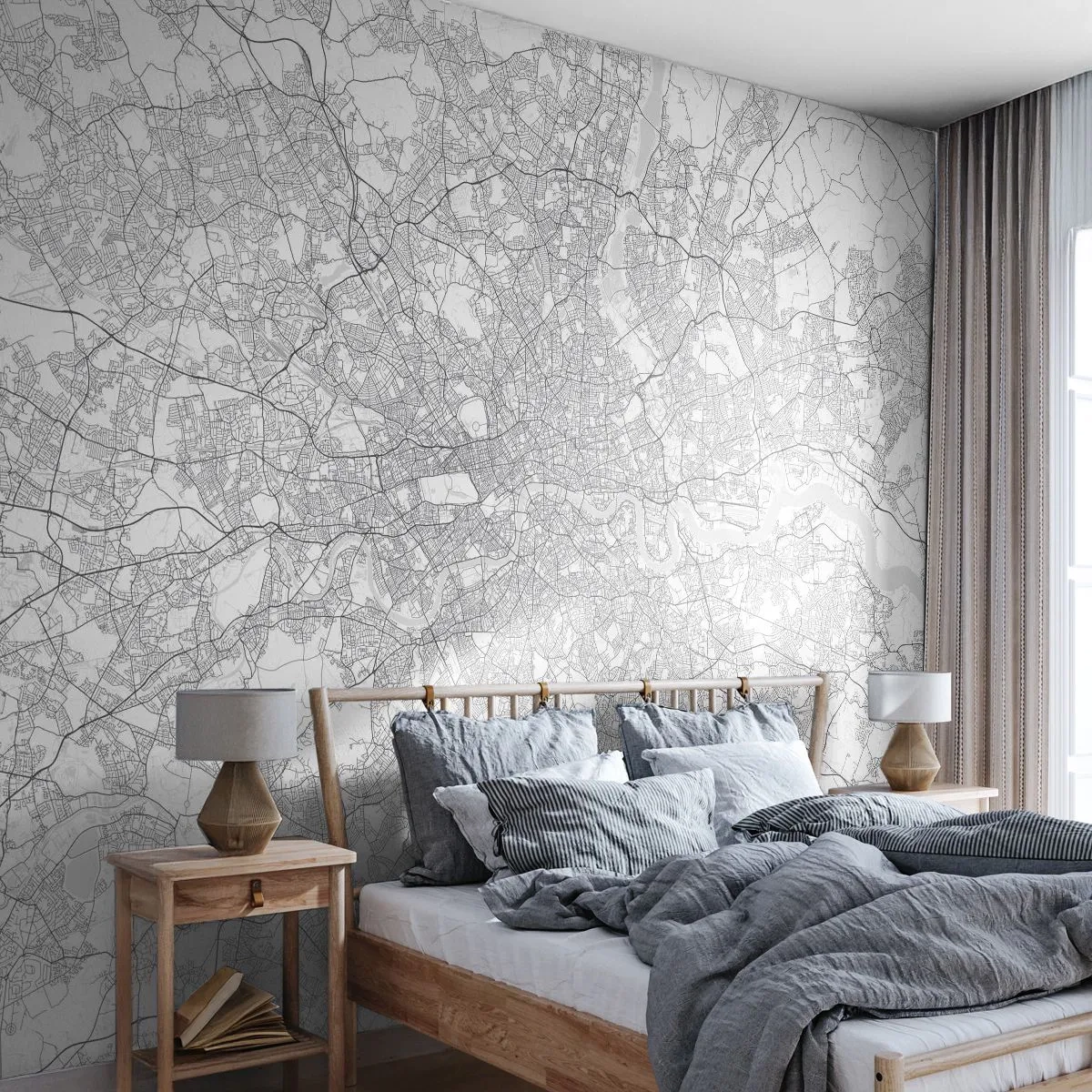 Fototapeta Standard Eco - Mapa londýnskeho labyrintu - Mesto, Mapa mesta, Londýn - 450x315 cm