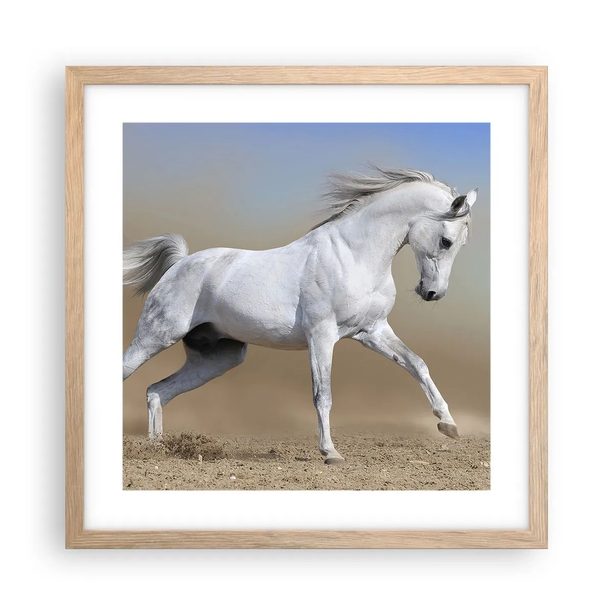 Plagát v ráme zo svetlého duba - Najkrajšia arabská rozprávka - 40x40 cm