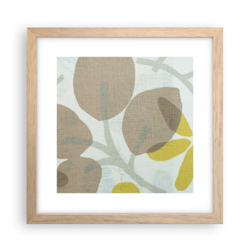 Plagát v ráme zo svetlého duba - Kompozícia v plnom slnku - 30x30 cm