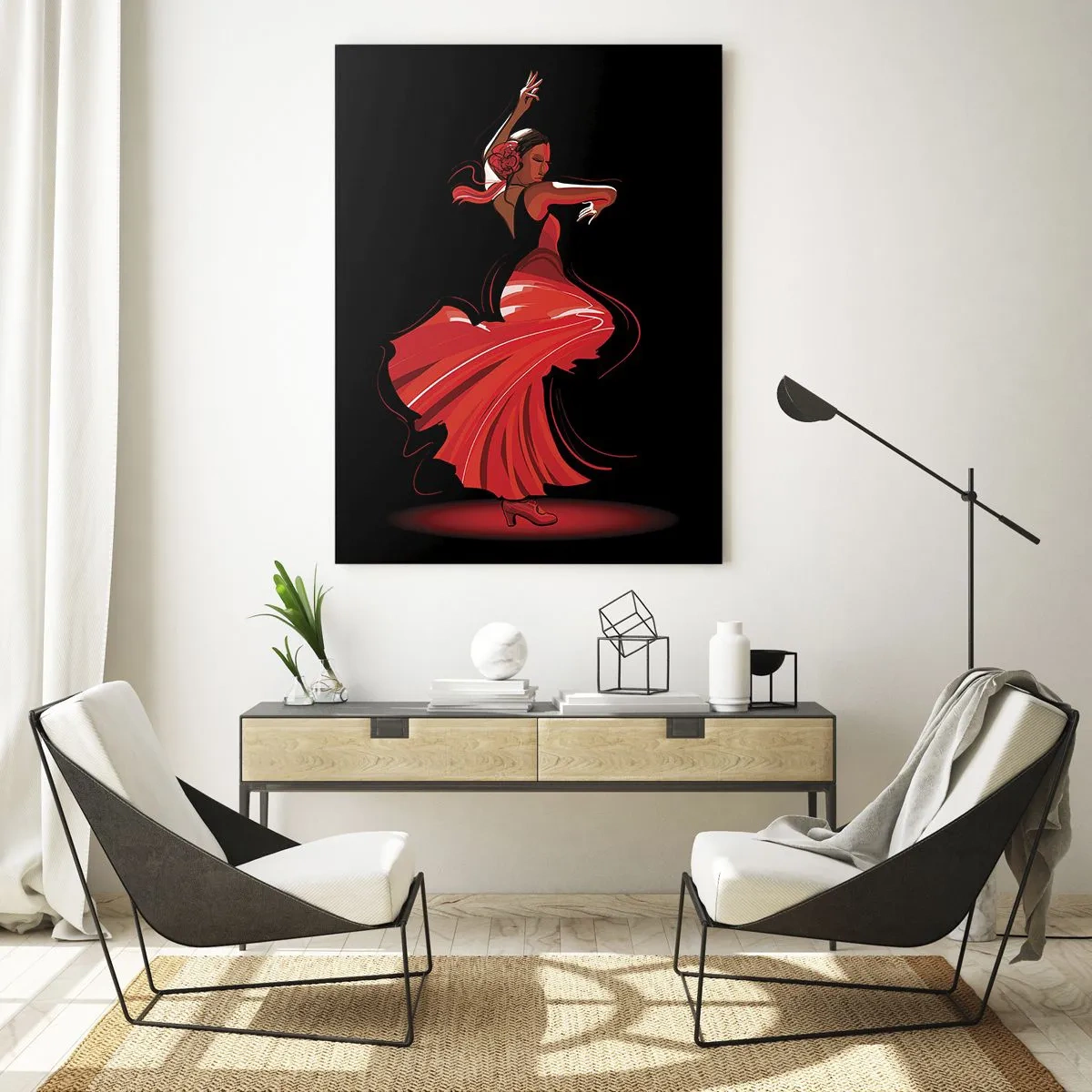 Obraz na skle - Horúca duša flamenco - 50x70 cm
