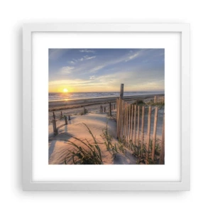 Plagát v bielom ráme - Odlesk a tieň vetra - 30x30 cm