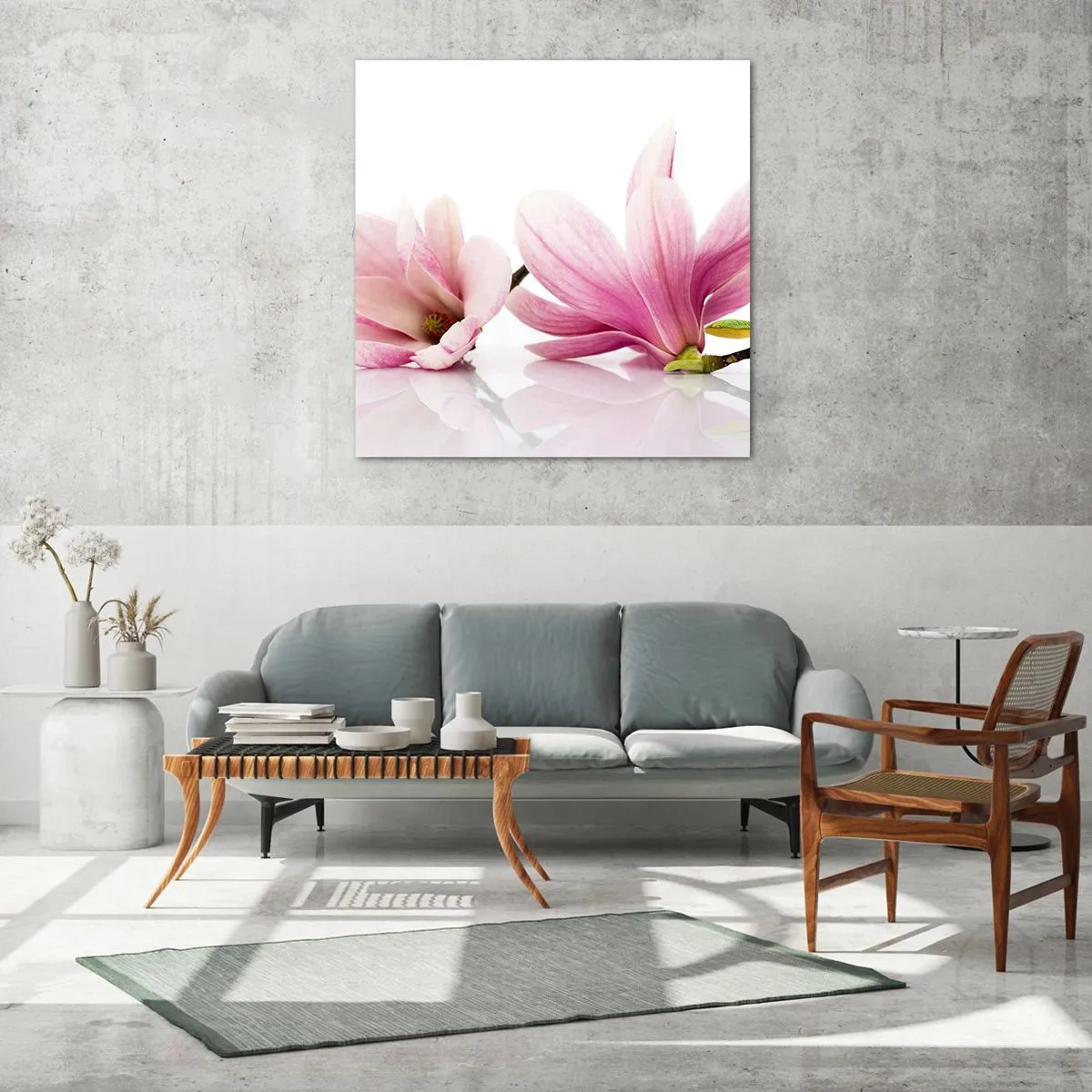 Obraz na skle - Jemné ako závan jari - 70x70 cm