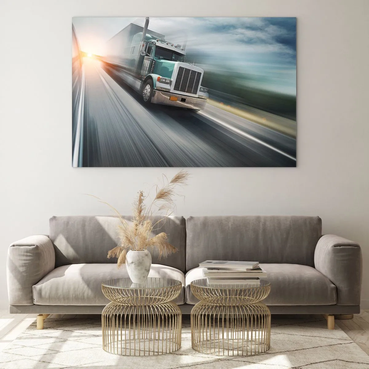 Obraz na skle - Americký obor v rýchlosti - 120x80 cm