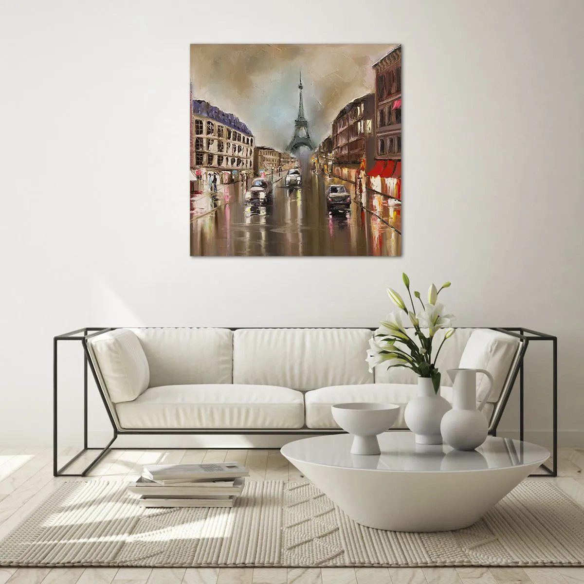 Obraz na skle - Počíta sa iba ona - 70x70 cm