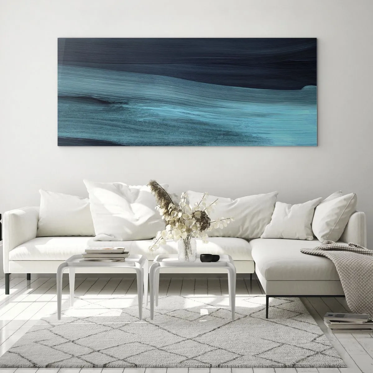 Obraz na skle - Plávaj s prúdom - 100x40 cm