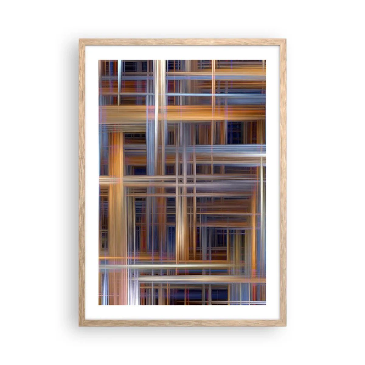 Plagát v ráme zo svetlého duba - Utkané zo svetla - 50x70 cm