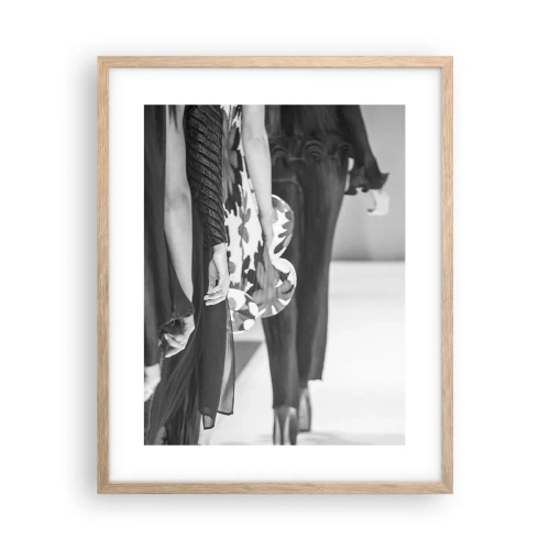 Plagát v ráme zo svetlého duba - Štýlový sprievod - 40x50 cm