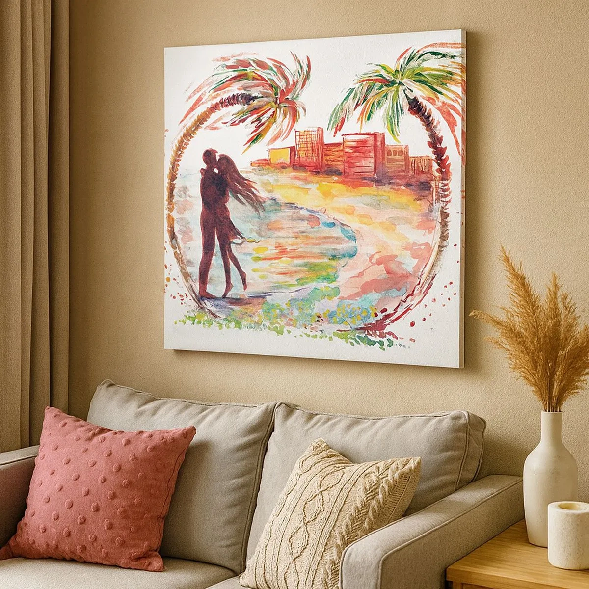 Obraz na plátne - Romantické prázdniny - 30x30 cm